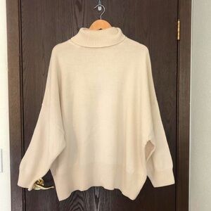 Topshop Cream Turtleneck Sweater